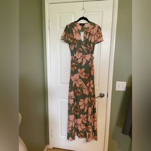 Floral wrap dress
